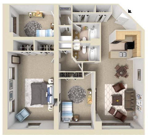 The Ashcroft Floor Plan at Bigelow Commons, Enfield, 06082